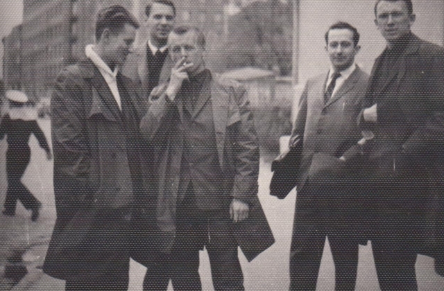 Going to the Tallinn '66 festival. From left: Liudas Šaltenis and Algimantas Kunčius. On the right: Laimutis Martinkėnas 