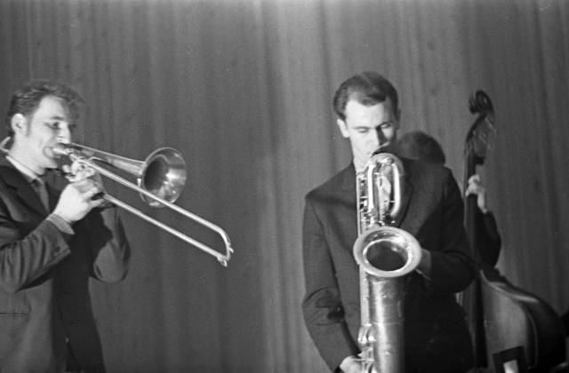 The brothers Eduardas (tb) and Jonas (ts) Sadauskas, 1963