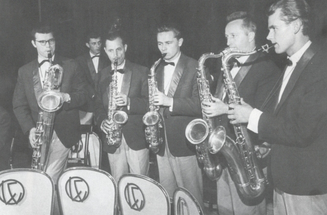 The Lithuanian Popular Music Orchestra: the saxophone section, 1961
