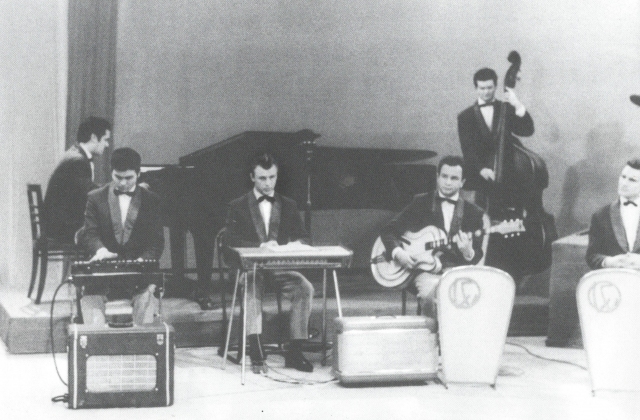 The Lithuanian Popular Music Orchestra: the percussion section, 1960–1961
 