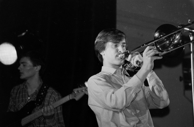   Skirmantas Sasnauskas (tb) and Vladislav Borkovsky (b), 1987