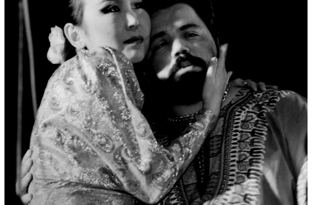 Sainkcho Namtchylak and Tri-O, 1989. Photograph by Saulius Marcinkevičius