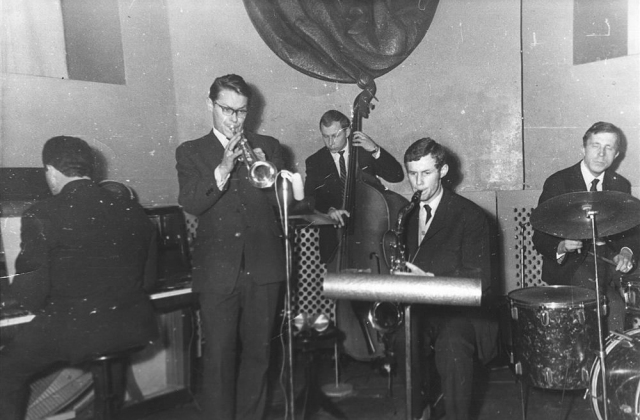  The Orbita ensemble, 1969. On the right: Jonas Snieška and Rimantas Brazaitis.
 Collection of Jonas Snieška 