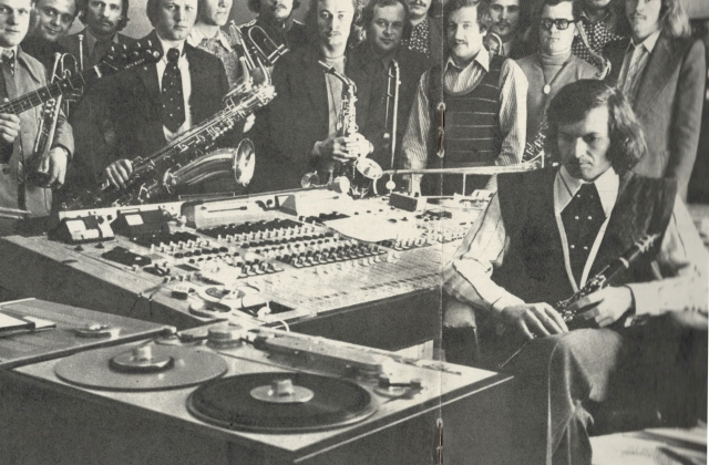 The Klaipėda Faculty jazz band, 1978. On the right: Pranciškus Narušis. 
Photograph by Romualdas Rakauskas
